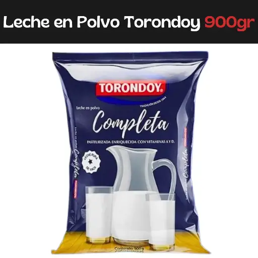 [7592008000265] Leche En Polvo Completa Torondoy 900gr (E)