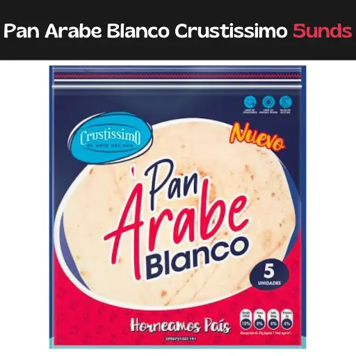 [7592109001116] Pan Arabe Blanco Crustissimo 5unds (E)