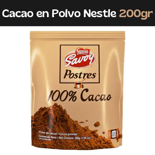 [7591016205105] Cacao En Polvo Savoy 200g