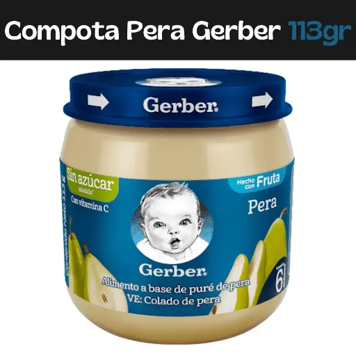 [7501058640758] Compota Pera Gerber 113g