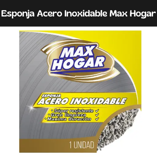 [7597414000134] Esponja Acero Inoxidable Max Hogar