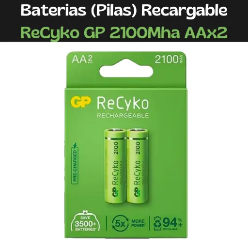 [4891199186431] Baterias Recargables GP ReCyko 2100Mha AAx2 