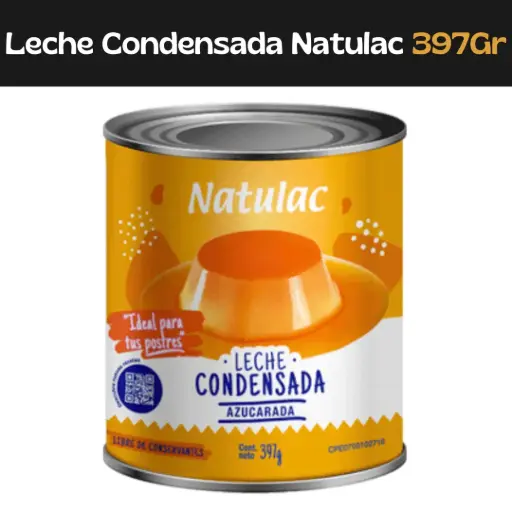 [7592396000922] Leche Condensada Azucarada Natulac 397g (E)