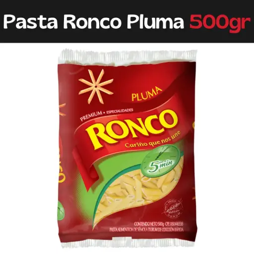 [7591123000570] Pasta Ronco Pluma 500gr (E)
