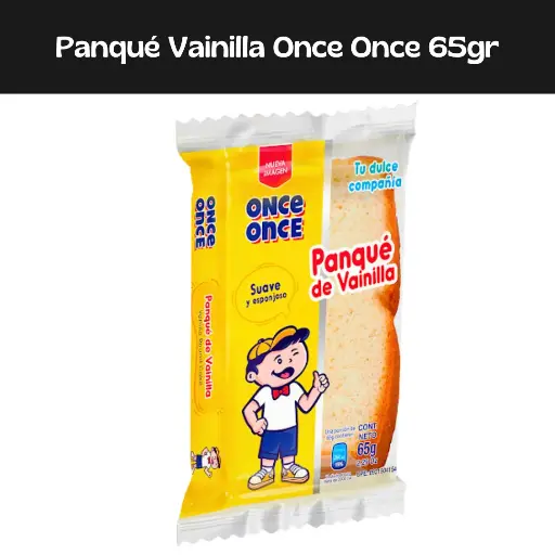 [7591316000639] Panque de Vainilla Once Once 65g