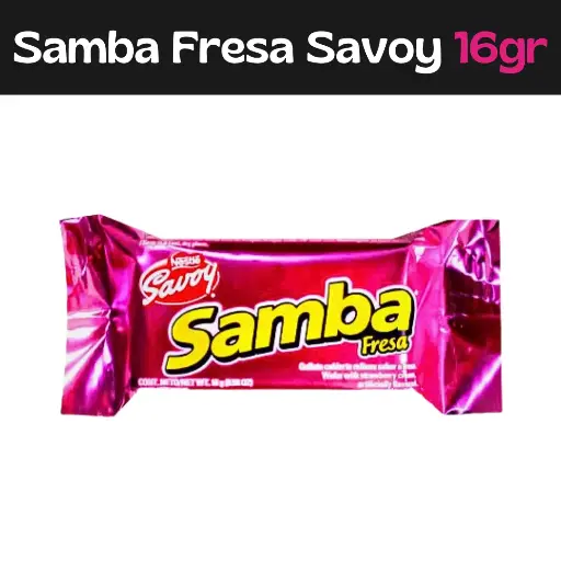 [7591016855447] Mini Samba Fresa Savoy 16g