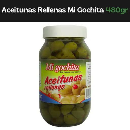 [7592753001470] Aceitunas Rellenas Con Pimentón Mi Gochita 480g