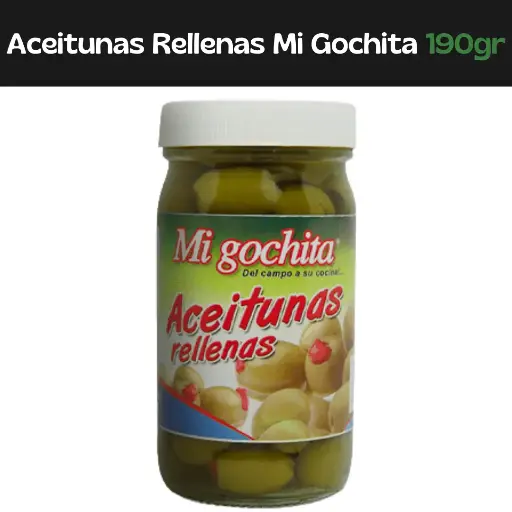 [7592753001487] Aceitunas Rellenas Con Pimentón Mi Gochita 190g