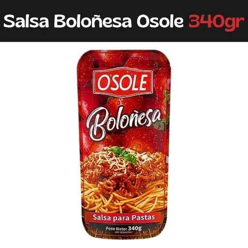 [7595826003951] Salsa Para Pasta Boloñesa Osole 340g