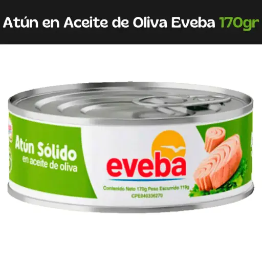 [7593251000316] Atún Solido En Aceite De Oliva Eveba 170g
