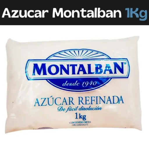 [7591357020405] Azúcar Refinada Montalbán 1kg (E)