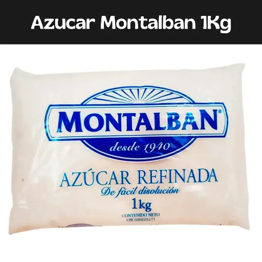 [7591357020405] Azúcar Refinada Montalbán 1kg (E)