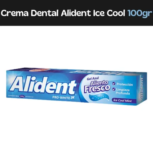 [7597257001650] Crema Dental Alident Ice Cool Mint 100g
