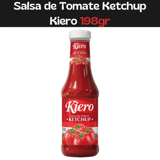 [7592723103296] Salsa De Tomate Ketchup Kiero 198g