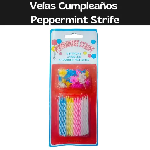 [6931650500265] Velas de Cumpleaños Peppermint Strife