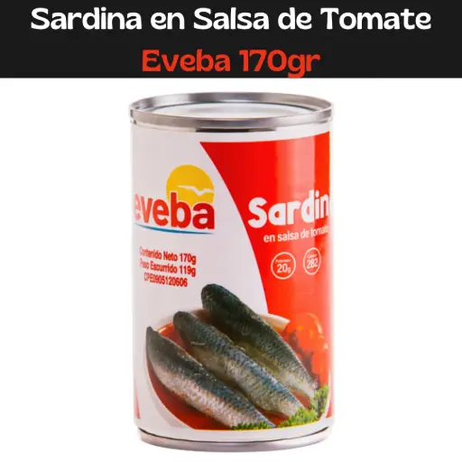 [7593251001092] Sardinas En Salsa De Tomate Eveba 170g (E)