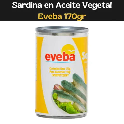 [7593251000989] Sardinas En Aceite Vegetal Eveba 170g (E)