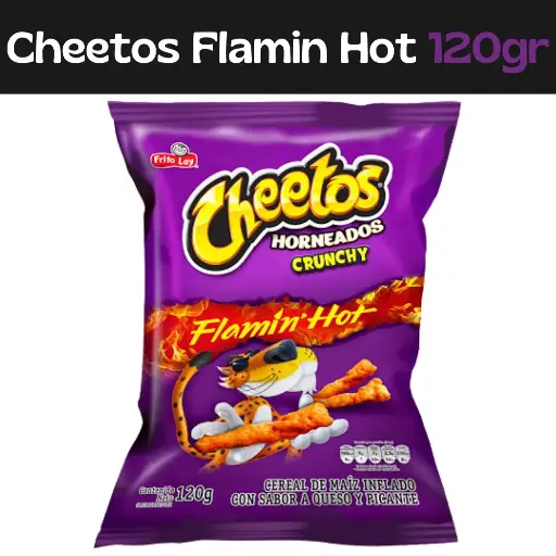 [7591206003474] Cheetos Crunchy Flamin'Hot 120g