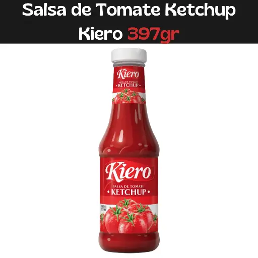 [7592723103173] Salsa de Tomate Ketchup Kiero 397g