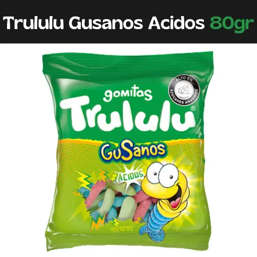 [7702993028261] Trululu Gusanos Ácidos 80g