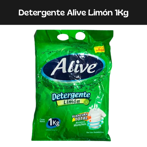 [7597597003000] Detergente Limón Alive 1kg