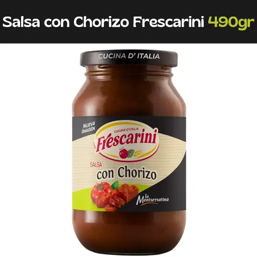 [7591072005695] Salsa Con Chorizo Frescarini 490g