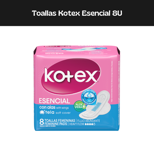 [7702425152540] Toallas Kotex Esencial 8und
