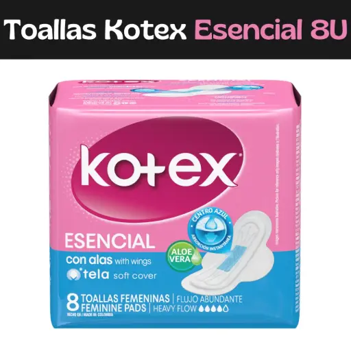 [7702425152540] Toallas Kotex Esencial 8und
