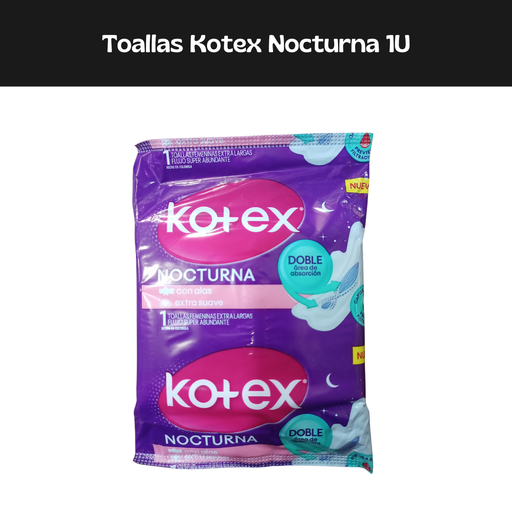 Toalla Kotex Nocturna Con Alas (1und) 