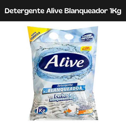 [7597597003338] Detergente Blanqueador Alive 1kg 