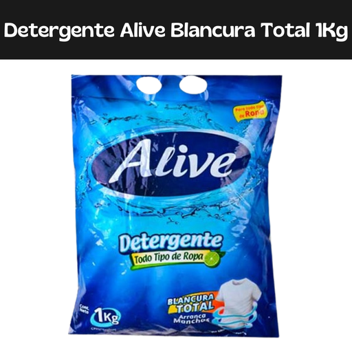 [7597597001969] Detergente Blancura Total Alive 1kg