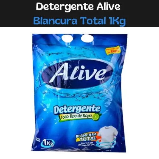 [7597597001969] Detergente Blancura Total Alive 1kg