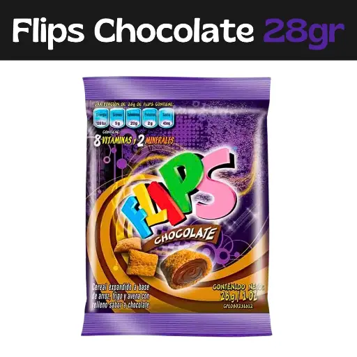 [7591039504957] Flips Chocolate 28g