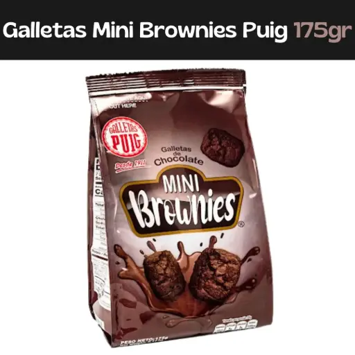 [7591082004084] Galletas Mini Brownies Puig 175g
