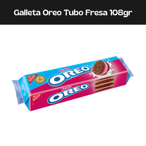 [7622202213632] Galletas Oreo Tubo Fresa 108gr