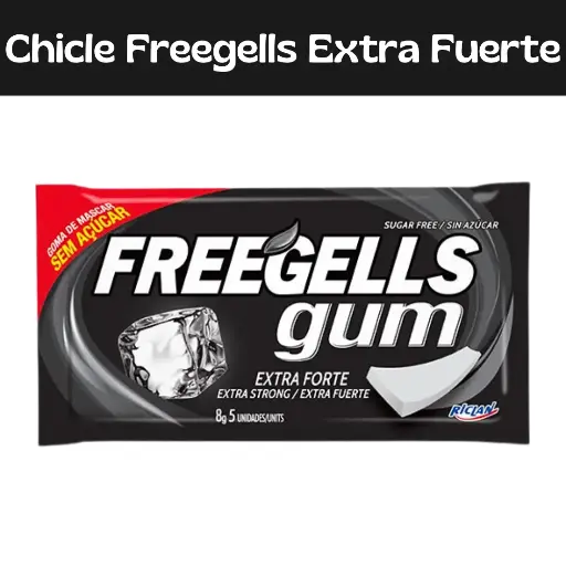 [7891151031202] Chicle Freegells Extra Fuerte 8g