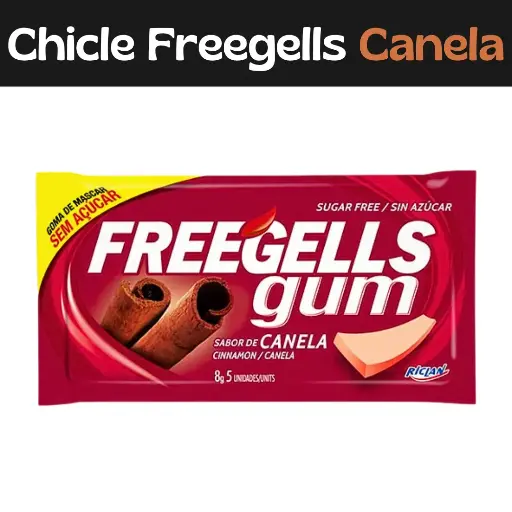 [7891151036238] Chicle Freegells Canela 8g