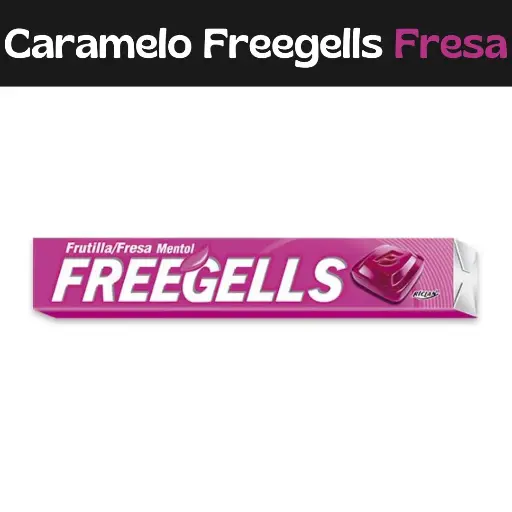 [7891151039819] Caramelos Freegells Strawberry 27.9g