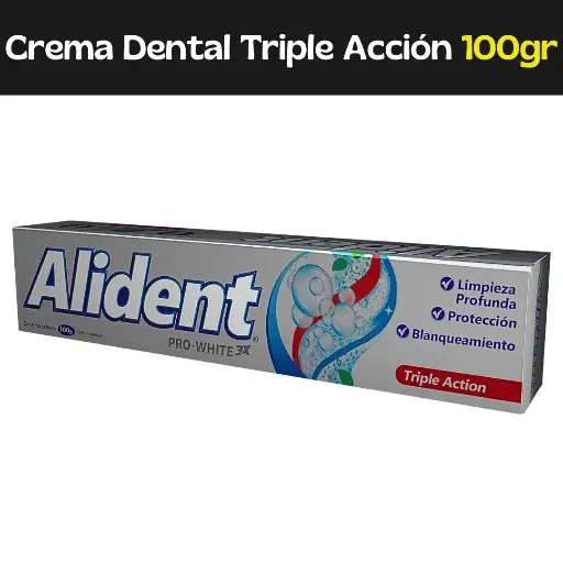 [7597257001629] Crema Dental Alident Triple Acción 100g